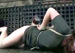 Poor girl Tricia Oaks punished with creepy bondage session BDSM