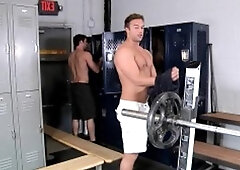 Str8togay.com: Muscled hunk Jack King alongside Rocco Reed anal