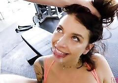Large Butt Gabriella Paltrova get drilled at the GYM
