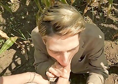 Youngster, gay european, cum in mouth