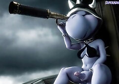 Princess Peach Got Wrecked By Futanari Pirate Then That babe Got On Her Knees And Screwed Hard - CG Realistic Futa