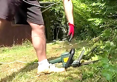 Your Nude Gardener needs to rest and spunk because the sun is too molten