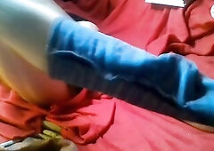 Slim MeMySelfAndMyOwn in slim jeans, lewd butt play anal groaning cumming bang my butplug.