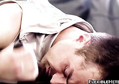 Interracial banging with two naughty dudes Devin Trez & Damien White