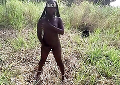 I LOVE SHOWING OFF OUTDOORS IN THE AFRO FOREST (See full episode on SHEER or MEMBERSHIP)