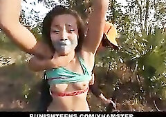 PunishTeens - Black Teen Bound, Punished And Screwed In The Forest