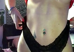 Solo masturbation of a beautiful amateur blonde