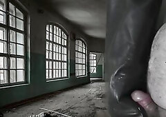 Ejaculation on Girlfriend's super soft Vegan Leather Panties