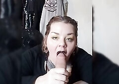 POV: Giant schlong loving, corpulent big beautiful woman girlfriend can't expect to suck jock absolutely dry