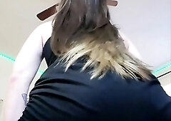 Kinky moist taco brunette anal toy play during masturbating