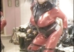 Thigh-high boots lady enjoys using her toys for masturbation