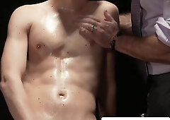 Twink gay gets his wet ass licked and toy buttplug his hole