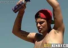 Mickey Taylor waxing jack Ashley and pounding him hard