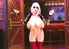 Juggsy is a hot large breasts female masking sissy. There's a lot of ribald talking in this sissy disrobe club clip. Juggsy likewise models her X