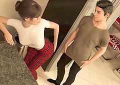 Double fun with the naughty roommates in the new apartment