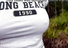 mother I'd like to fuck has no brassiere in public exhibitionist dare