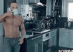 Rich black gay fucked by his personal chef