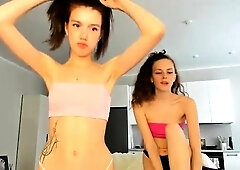 Small tit brunette banged on the floor