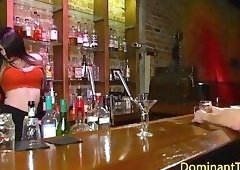 Busty TS dominant mouthfucking inked hunk