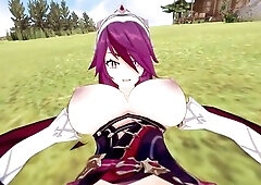 Genshin Impact Futanari Rosaria Taker POV