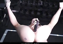 Radiant Aussie Scarlet Pursue sports taut yoga shorts with a matching hoodie.