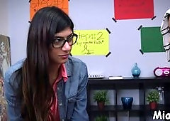 Prodigious mia khalifa with large natural tits screwed well