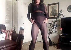 Thong, heels, sissy gay thong