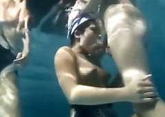 Time stop blowjob underwater