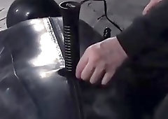 Sub slut Erika Kole gets body bag fucked BDSM porn