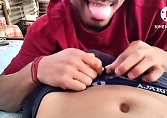 Steamy locker room action with a big cock and plenty of cum