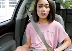 Aria Skye and her horny Asian friend Tony Rubino get turned on by a big penis