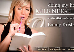 Emmy Kristen Is A Blonde Milf Who Loves To Fuck And Suck Her Neighbour's Hard Cock