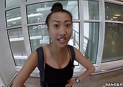 Big Tit Asian chick fucked in public