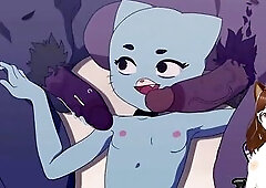 Gumball Nicole is drilled in gang fuck biggest schlongs cum inside (Parody Yiff animation) - Jazziuu