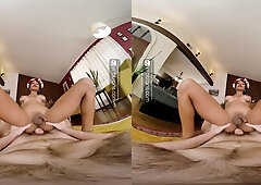 VRB Trans Spanish romp lesson with sizzling latina T-lady Lola Morena VR Pornography