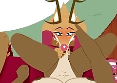 Reindeer new year animation scene