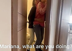 I'm fucking the neighbor in the laundry room, and she won't stop moaning.