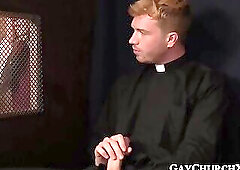 Catholic twink nailed hard bareback by priest in confession