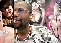 Marvelous Freckled Transgender Gal Cumming All Over Her Glamorous Face