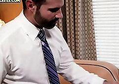 Submissive twink barebacked by gaydaddy after rimjob