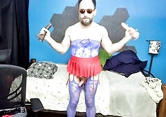 5'6 little bearded bitch dancing like a slut