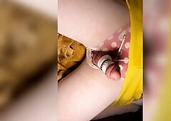 No hands Estim masturbation