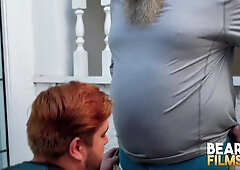 BEARFILMS Fat Bear Tony Marks Sucked By Gay Alezgi Cage
