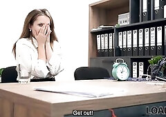 LOAN4K. Russian chick Una Fairy likes to screw strangers on the office table