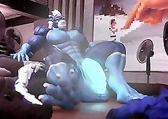 Growth Ray, Druth cloth tearing muscle growth animation