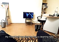 MATURE4K. Aged woman can’t endure fleshly craves