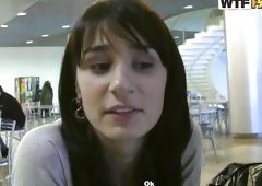 Big Boobed Brunette Picked Up For A Hot Threesome