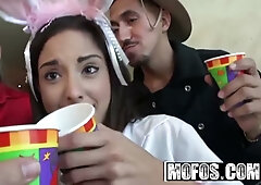 Adriana Milano and Trinity St Clair join a wild college Halloween orgy party