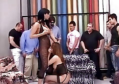 Huge bisexual orgy with trannies getting real fucking arousing