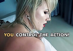 Blindfolded blonde is eager to get her daily dose of fuck, until she gets completely satisfied